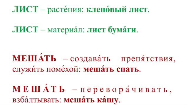 Homonyms in Russian | Омонимы. Lesson 61 смотреть онлайн