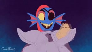 Undertale-песня Андайн, рыбанутый герой анимация