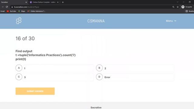 Python | Tuple Operations | Term 1 Revision | Class 12 | Computer Science смотреть онлайн