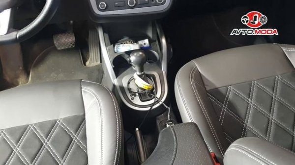 Чехлы Brothers Tuning для Seat Altea Freetrack, алькантара, ромб, серая строчка