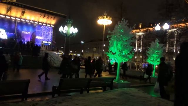 Новый Год в Москве - Пушкинская площадь - 31.12.2016 смотреть онлайн