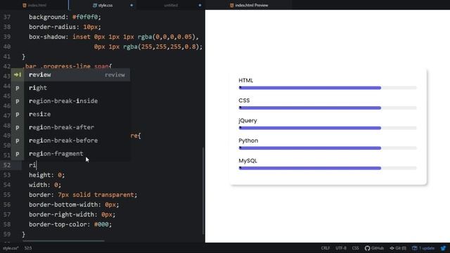 Animated Skills Bar UI Design using only HTML & CSS смотреть онлайн