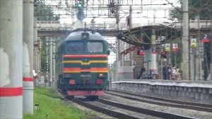 Тепловоз 2М62У-0022 в родной зелёной окраске!