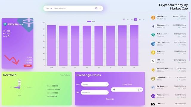 Crypto Dashboard in React смотреть онлайн