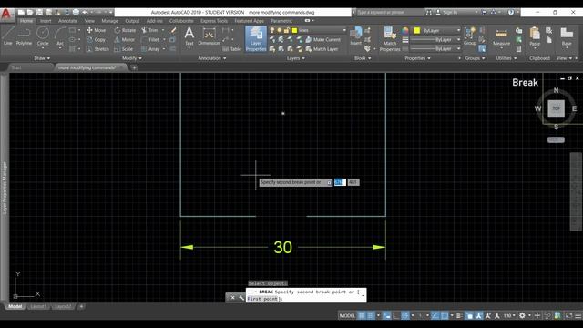 Autocad 2019 - Lengthen, Break and Align commands смотреть онлайн