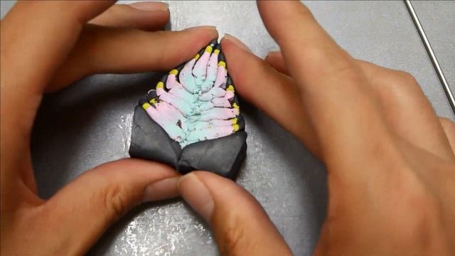 pink mint black color cane polymer clay tutorial смотреть онлайн