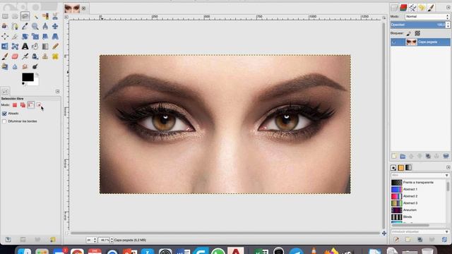 Cambio color ojos con Gimp 2.8 Corrección color смотреть онлайн