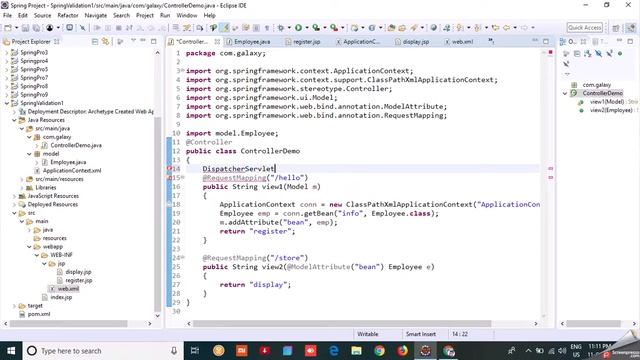 Spring MVC Form Tag Library with Spring Validation | Spring MVC Tutorial in Hindi | #16 смотреть онлайн