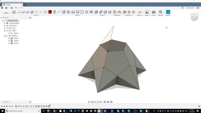 Stellated Dodecahedron and it's Outer Icosahedron, in Fusion 360 смотреть онлайн
