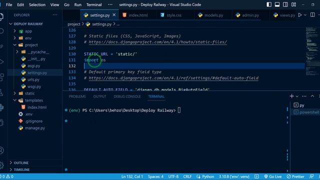 Django Loyihani Railway Serverga Yuklash | Deploy Django On Railway смотреть онлайн