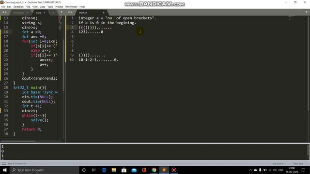 C. Move Brackets | Codeforces Round #653 (Div. 3) | CF Editorials | ACM IIT(ISM) Dhanbad смотреть онлайн