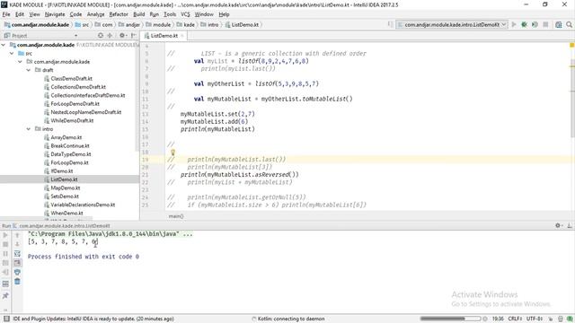 Kotlin - List Demo смотреть онлайн