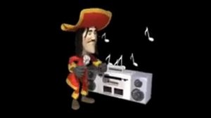 Пират танцует 1 час под музыку из губки боба