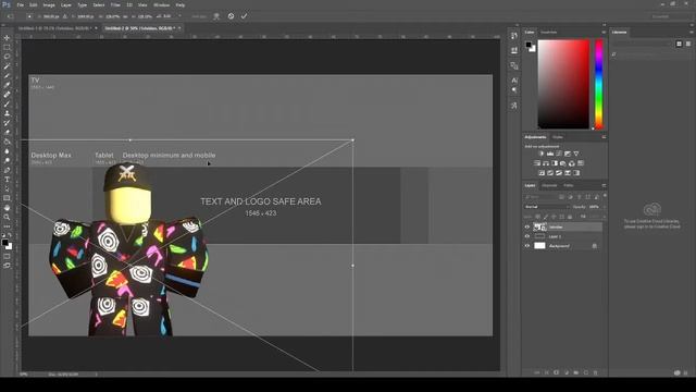 Making a Youtube banner (Roblox Speedart) смотреть онлайн