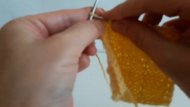 Простой узор спицами " Квадраты" . смотреть онлайн