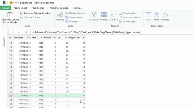 EXCEL 2013 - Power Query - Gerando tabela Calendário смотреть онлайн