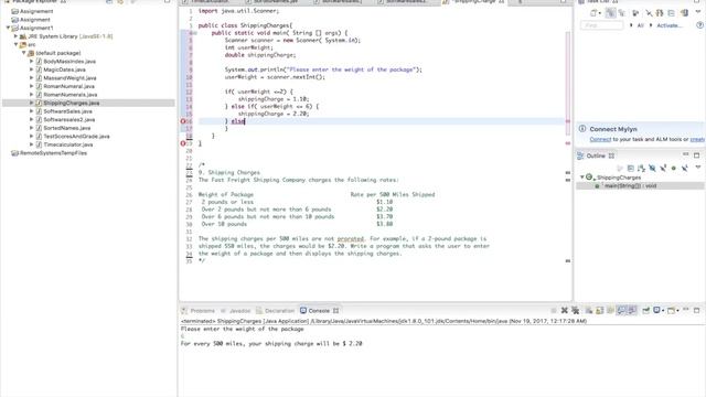 3.9 Shipping Charges - Starting out with Java From Control Structures through Objects 6th Edition смотреть онлайн