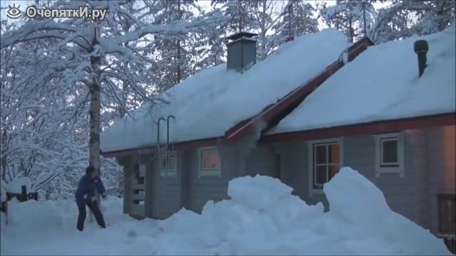 Убираем снег с крыши смотреть онлайн