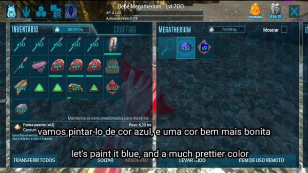 Ark mobile ||Taming Megatherium level 10,000