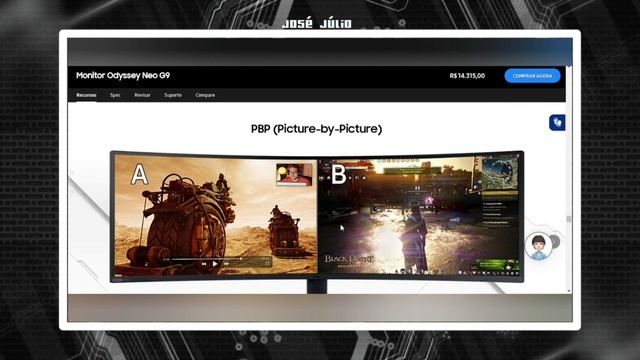 MAIOR MONITOR GAMER DO MUNDO - Samsung Odyssey neo G9 - com tela 49" e 240HZ смотреть онлайн