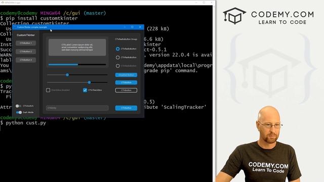 Modern GUI Design With Tkinter - Python Tkinter GUI Tutorial 219 смотреть онлайн