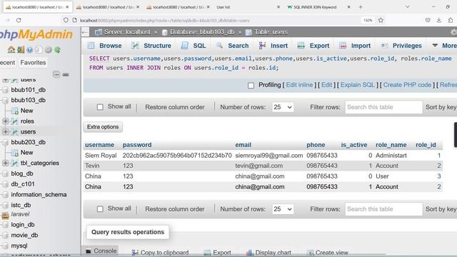 B203-PHP and MySQL SQL JOIN Two Tables смотреть онлайн