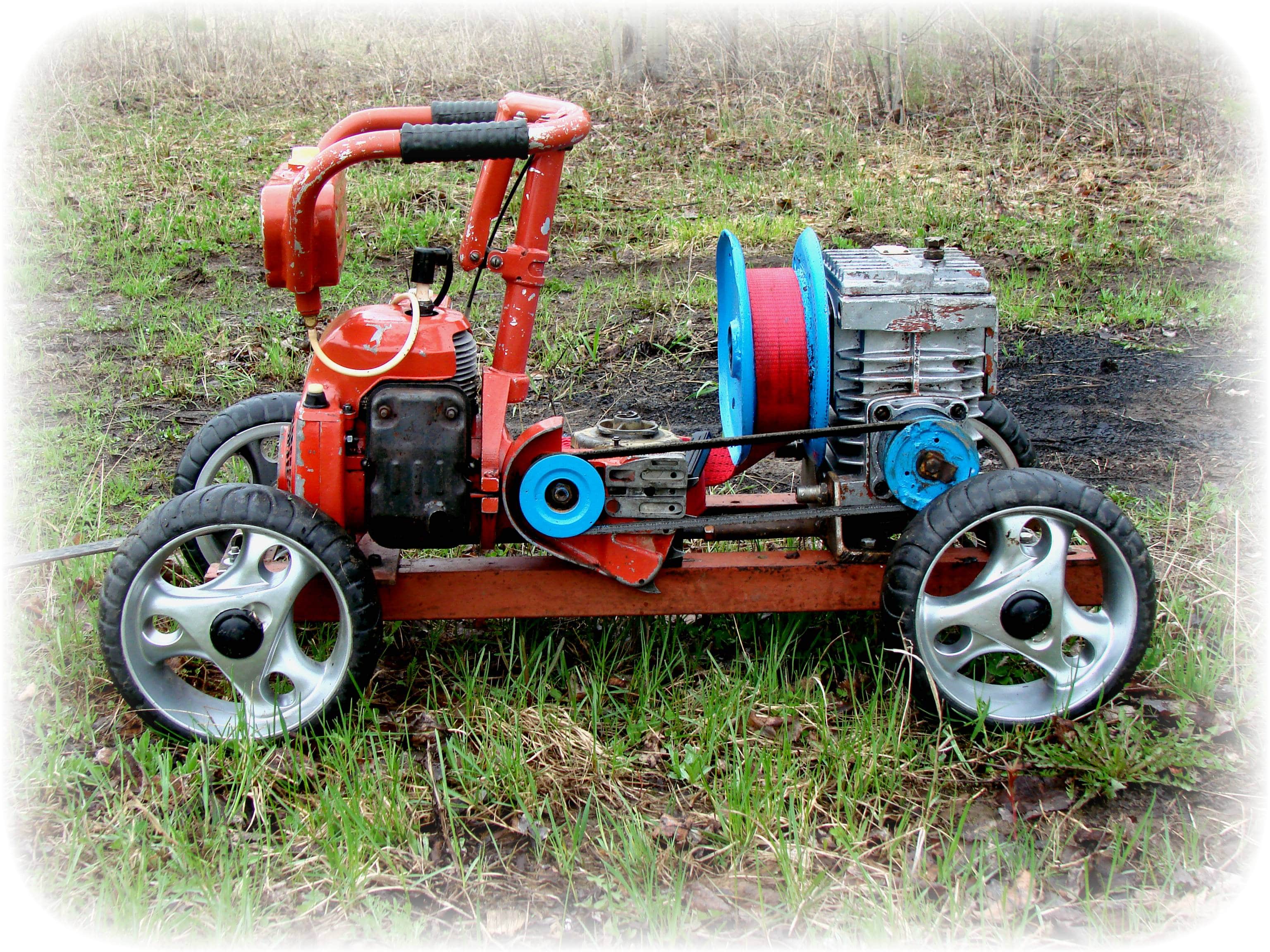 Мотолебёдка из бензопилы Урал своими руками