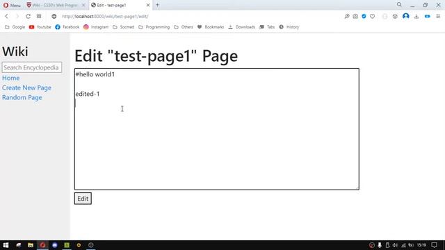 Submission Demo - Wiki - CS50's Web Programming with Python and Javascript смотреть онлайн