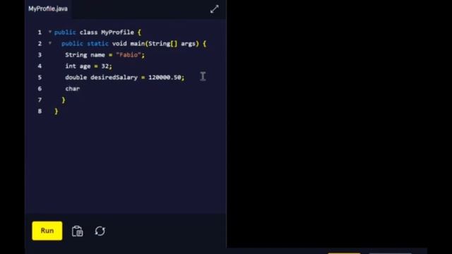Java Fundamentals Code Example #6 смотреть онлайн