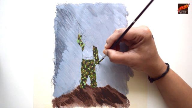 Acrylic Painting /Tribute To The Indian Martyers