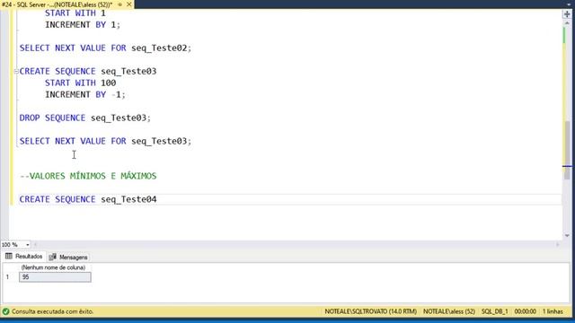 SQL SERVER - 24 - SEQUENCES - Criar, Alterar e Apagar смотреть онлайн