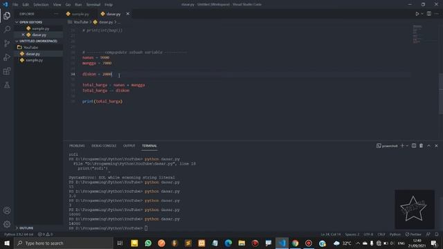 PYTHON TUTORIAL - SYNTAX COMPLETE | VARIABLE, STRING, NUMBER, FLOAT, INTEGER смотреть онлайн