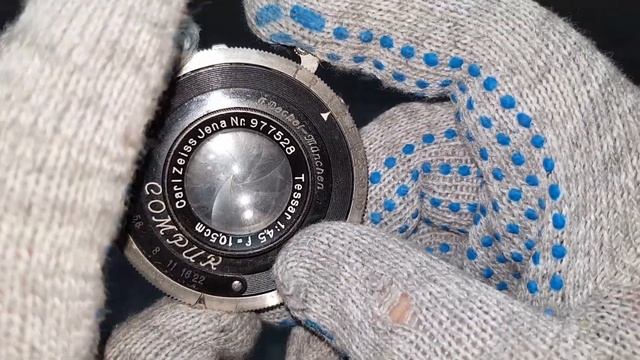 Фотодело Затвор Compur Объектив линза Carl Zeiss Jena Tessar DRP 1 4,5 F=10,5 смотреть онлайн