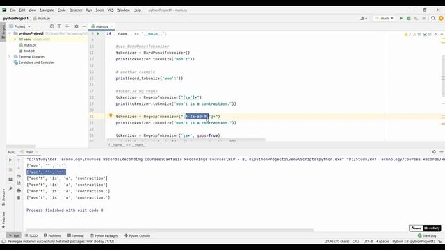 2- nltk:- WordPunctTokenizer, RegexpTokenizer (python) شرح عربي смотреть онлайн