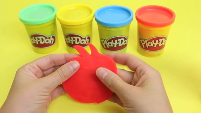 DibusYmas Angry Birds Movie Red Stop Motion PlayDoh Video & Surprise Eggs