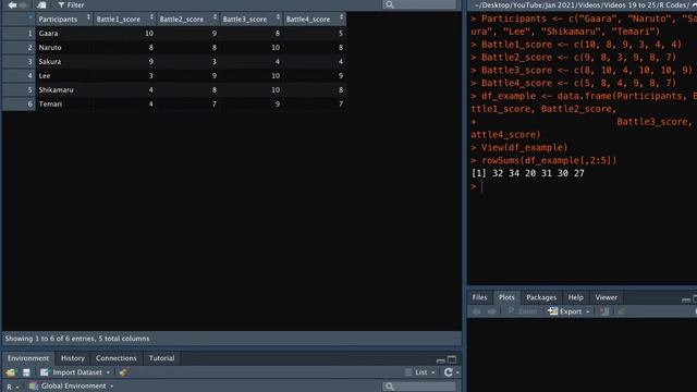 How to calculate sum of rows in R dataframes (Data Analysis Basics in R #12) смотреть онлайн