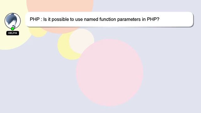 PHP : Is it possible to use named function parameters in PHP? смотреть онлайн