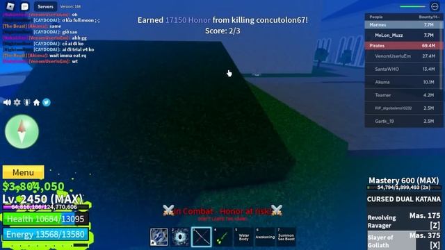 GOD HUMAN + PORTAL + CDK ll 30M Pirate use Marine To Bounty Hunt ll смотреть онлайн