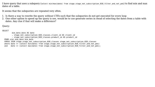 Databases: How to optimize query by preventing repetitive subquery? (2 Solutions!!) смотреть онлайн