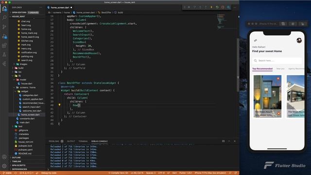 Flutter UI - House Rent App UI - SpeedCode смотреть онлайн