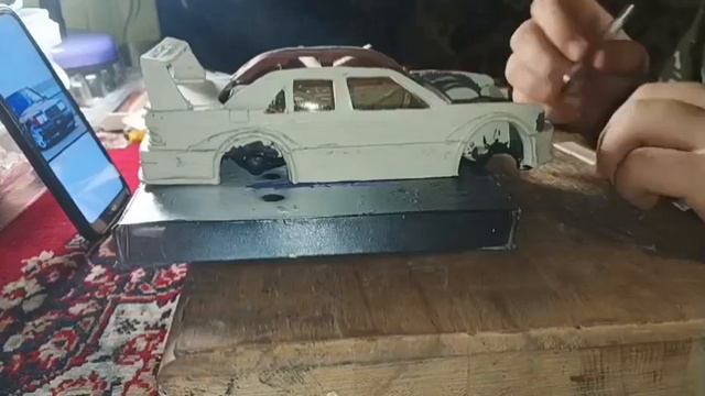 Превращение пластилина в Mersedes 190e W201 Evo! Полностью ручная работа.