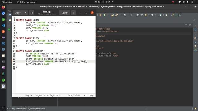 02 Configuração do banco de dados H2 e script de criação do BD. смотреть онлайн