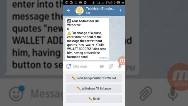 How To set wallet & Withdraw From Telehash cloud mining telegram bot смотреть онлайн