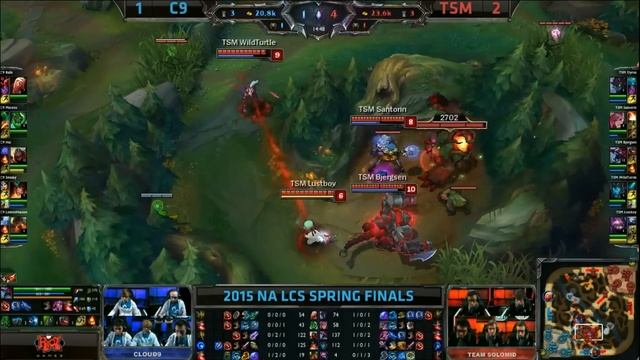 TSM vs Cloud 9 | Game 4 Grand Finals S5 NA LCS Spring 2015 playoffs | Team Solomid TSM vs C9 G4 смотреть онлайн