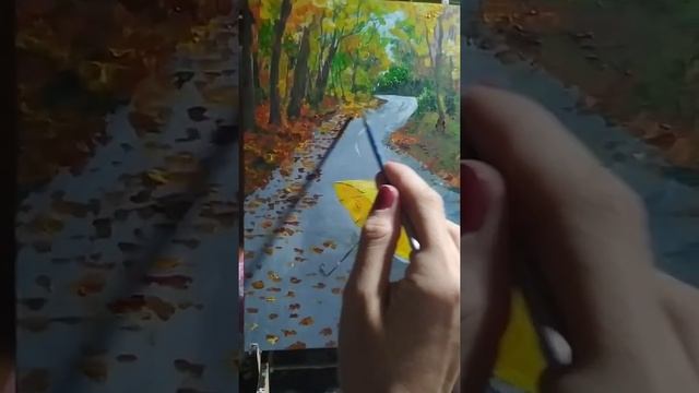 Осенние зарисовки. Уютное рисование. Осень акриловая живопись. смотреть онлайн