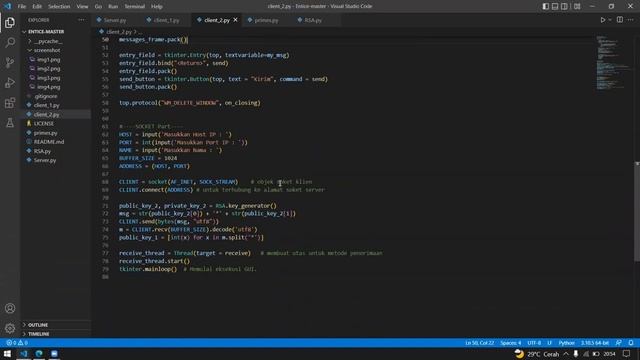 Sistem Keamanan Pesan yang dikembangkan oleh Bahasa Pemrograman Python Menggunakan Algoritma RSA смотреть онлайн