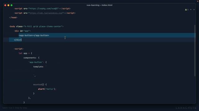 Learn Vue 3 - Ep 4, Your First Vue Component смотреть онлайн