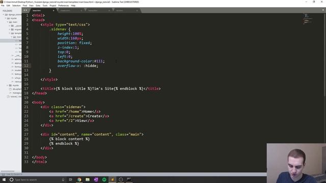 Django Tutorial - How to Add a Sidebar смотреть онлайн