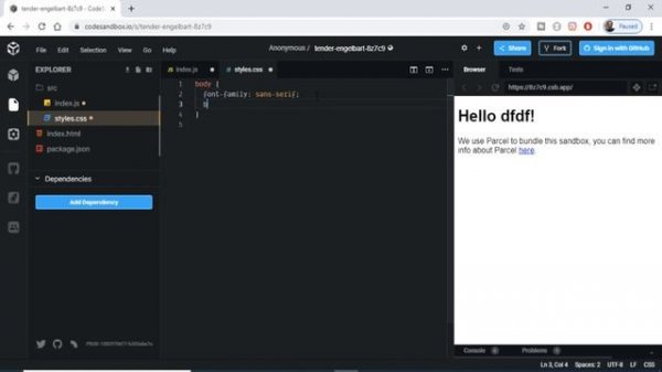 CodeSandBox.io Online IDE For Web Development Tutorial for Beginners