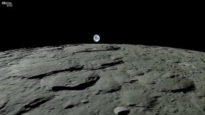 Восход Земли с Луны в реальном времени NASA